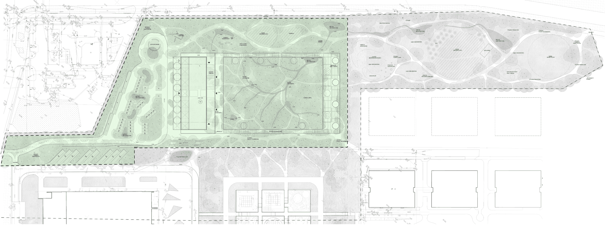 Ekofuturium — plan sytuacyjny